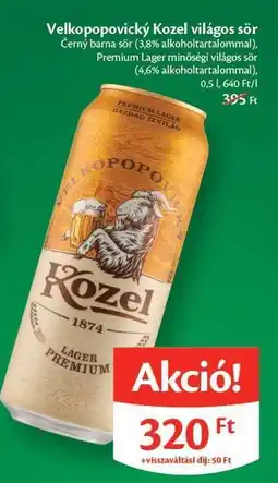 EcoFamily Velkopopovický Kozel világos sör ajánlat