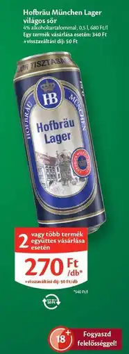 EcoFamily Hofbräu München Lager ajánlat