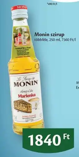 EcoFamily MONIN SZIRUP ajánlat