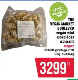 Coop THE VEGAN MARKET BOULEVRD vegán mini csokoládés croissant ajánlat