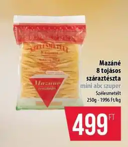 Coop Mazané 8 tojásos száraztészta ajánlat