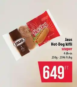 Coop Jaus Hot-dog kifli ajánlat