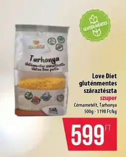 Coop Love Diet gluténmentes száraztészta ajánlat