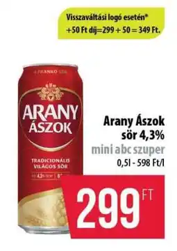 Coop Arany Ászok sör 4,3% ajánlat