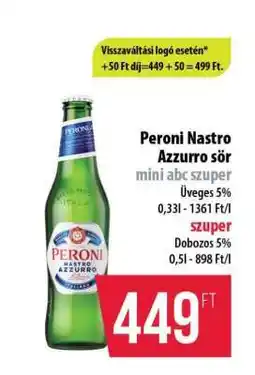 Coop Peroni Nastro Azzurro sör ajánlat