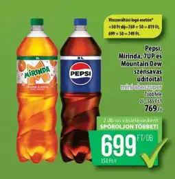 Coop Pepsi, Mirinda, 7UP és Mountain Dew szénsavas üdítőital ajánlat