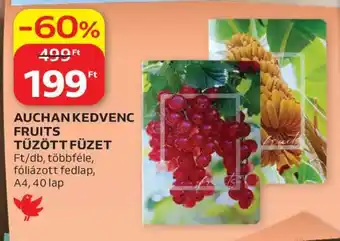 AUCHAN KEDVENC FRUITS TŰZÖTT FÜZET