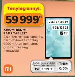 Auchan Xiaomi Redmi Pad 2 Tablet ajánlat