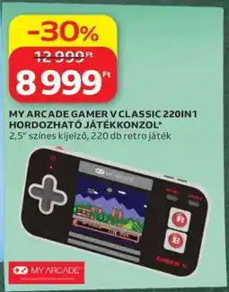Auchan MY ARCADE GAMER V CLASSIC 220IN1 HORDOZHATÓ JÁTÉKKONZOL ajánlat