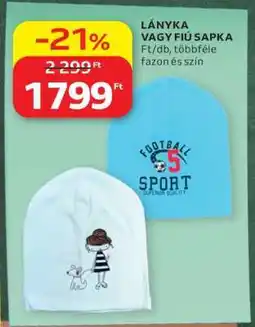 Auchan LÁNYKA VAGY FIÚ SAPKA ajánlat