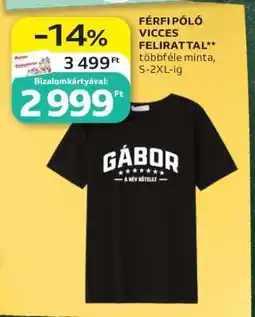 Auchan FÉRFI PÓLÓ VICCES FELIRATTAL ajánlat