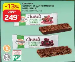 Auchan Cerbona Glutén- és Laktózmentes Müzliszelet ajánlat