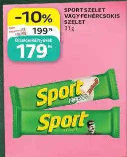 Auchan SPORT SZELET VAGY FEHÉRCSOKIS SZELET ajánlat