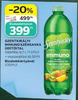 Auchan SZENTKIRÁLYI IMMUNO SZÉNSAVAS ÜDÍTŐITAL ajánlat