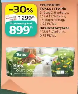 Auchan TENTO KIDS TOALETTPAPÍR ajánlat