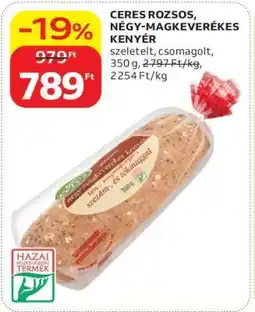 Auchan CERES ROZSOS NÉGY-MAGKEVERÉKES KENYÉR ajánlat