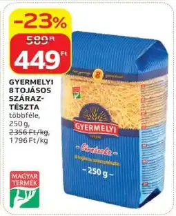 Auchan Gyermelyi 8 tojásos száraztészta ajánlat
