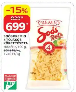 Auchan SOÓS PREMIO 4 TOJÁSOS KÖRETTÉSZTA ajánlat