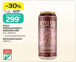 Auchan Pécsi Prémium Meggy Dobozos Sör ajánlat