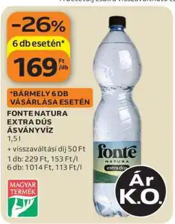 Auchan Fonte Natura Extra Dús Ásványvíz ajánlat