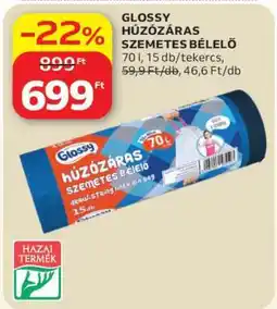Auchan GLOSSY HÚZÓZÁRAS SZEMETES BÉLELŐ ajánlat