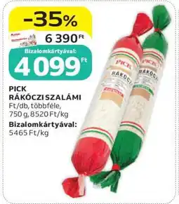 Auchan PICK Rákóczi szalámi ajánlat