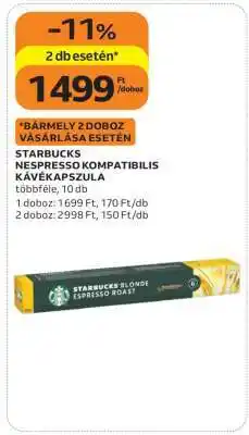 Auchan Starbucks Nespresso kompatibilis kávékapszula ajánlat