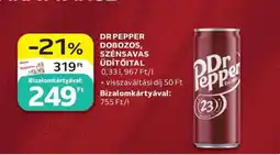 Auchan DR PEPPER DOBOZOS, SZÉNSAVAS ÜDÍTŐITAL ajánlat