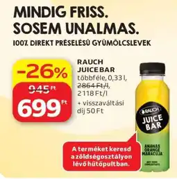 Auchan Rauch Juice Bar ajánlat
