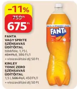 Auchan Fanta vagy Sprite szénsavas üdítőital ajánlat