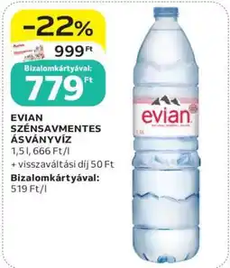 Auchan Evian Szénsavmentes Ásványvíz ajánlat