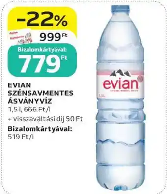 Auchan Evian Szénsavmentes Ásványvíz ajánlat