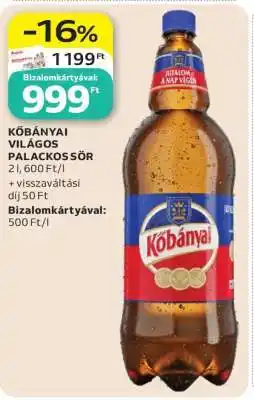 Auchan Kőbányai Világos Palackos Sör ajánlat