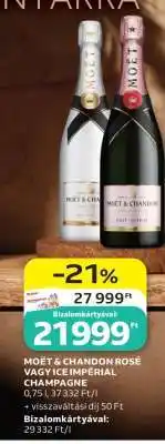 Auchan MOËT & CHANDON ROSÉ VAGY ICE IMPÉRIAL CHAMPAGNE ajánlat