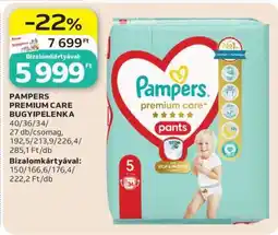 Auchan Pampers Premium Care bugyipelenka ajánlat