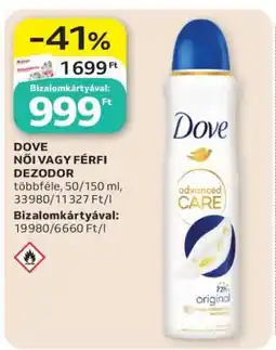 Auchan DOVE NŐI VAGY FÉRFI DEZODOR ajánlat