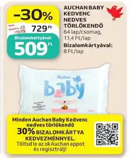 Auchan Auchan Baby Kedvenc Nedves Törlőkendő ajánlat