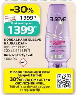 Auchan L'ORÉAL PARIS ELSEVE HAJBALZSAM ajánlat