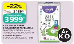 Auchan BELLA BABY HAPPY BIG PACK NADRÁGPELENKA ajánlat