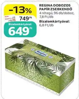 Auchan REGINA DOBOZOS PAPÍR ZSEBKENDŐ ajánlat