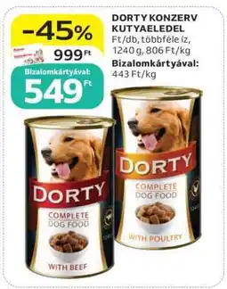 Auchan DORTY KONZERV KUTYAELEDEL ajánlat