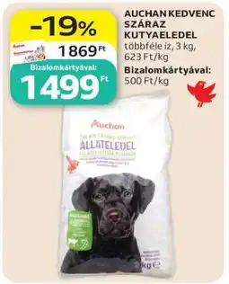 Auchan Auchan Kedvenc Száraz Kutyaeledel ajánlat