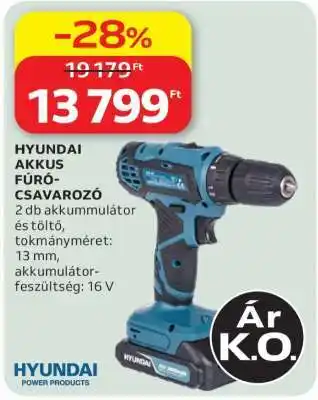 HYUNDAI AKKUS FÚRÓ-CSAVAROZÓ