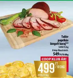 Coop Tallér paprikás lángolt karaj ajánlat