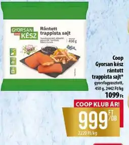 Coop Coop Gyorsan kész rántott trappista sajt ajánlat