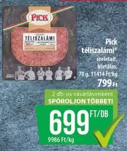 Coop PICK Téliszalámi ajánlat