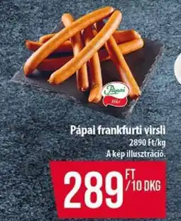 Coop Pápai frankfurti virsli ajánlat