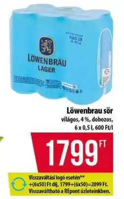 Coop Löwenbräu sör ajánlat