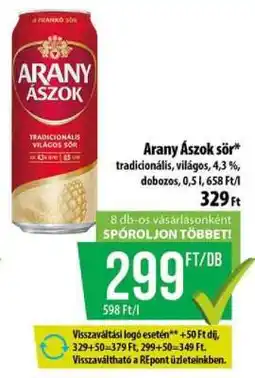 Coop Arany Ászok sör ajánlat