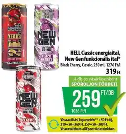 Coop HELL Classic energiaital, New Gen funkcionális ital ajánlat